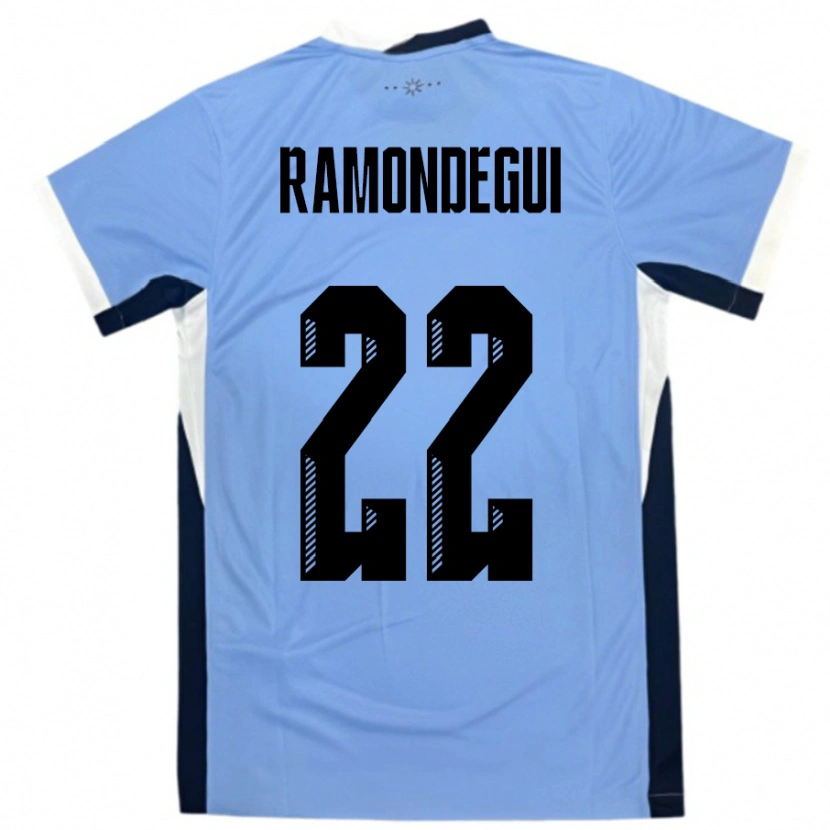 Danxen Bambino Maglia Uruguay Sofia Ramondegui #22 Bianco Nero Kit Gara Home 24-26 Maglietta