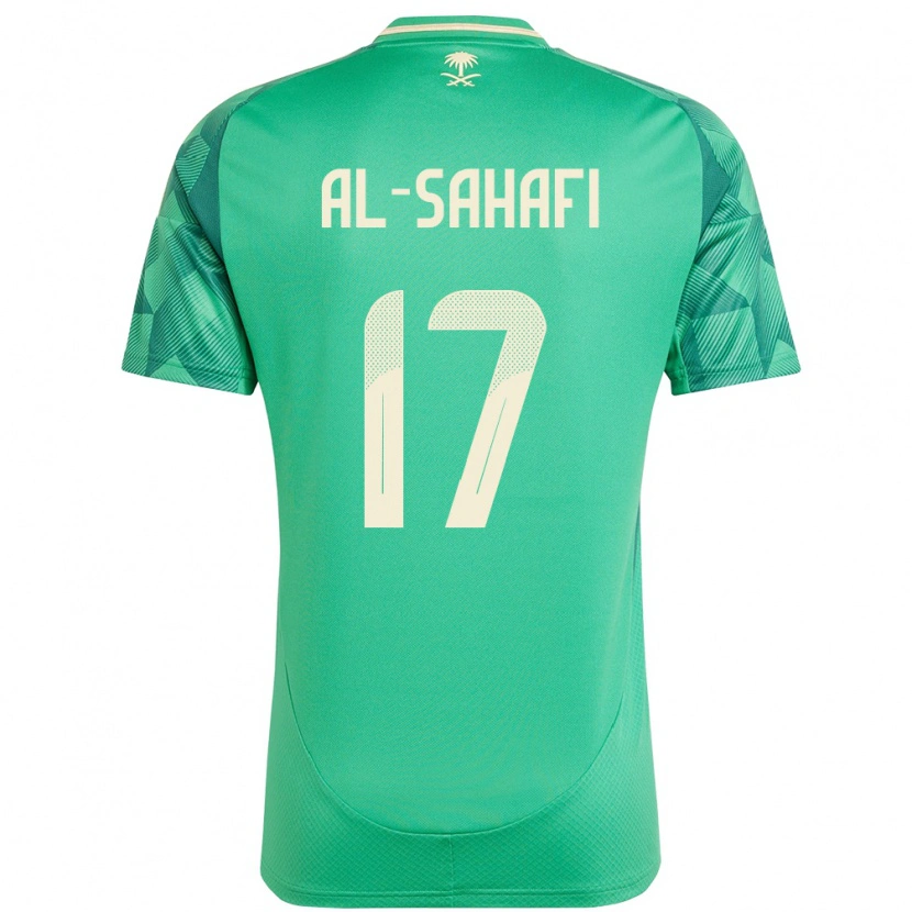 Danxen Bambino Maglia Arabia Saudita Marwan Al-Sahafi #17 Verde Kit Gara Home 24-26 Maglietta