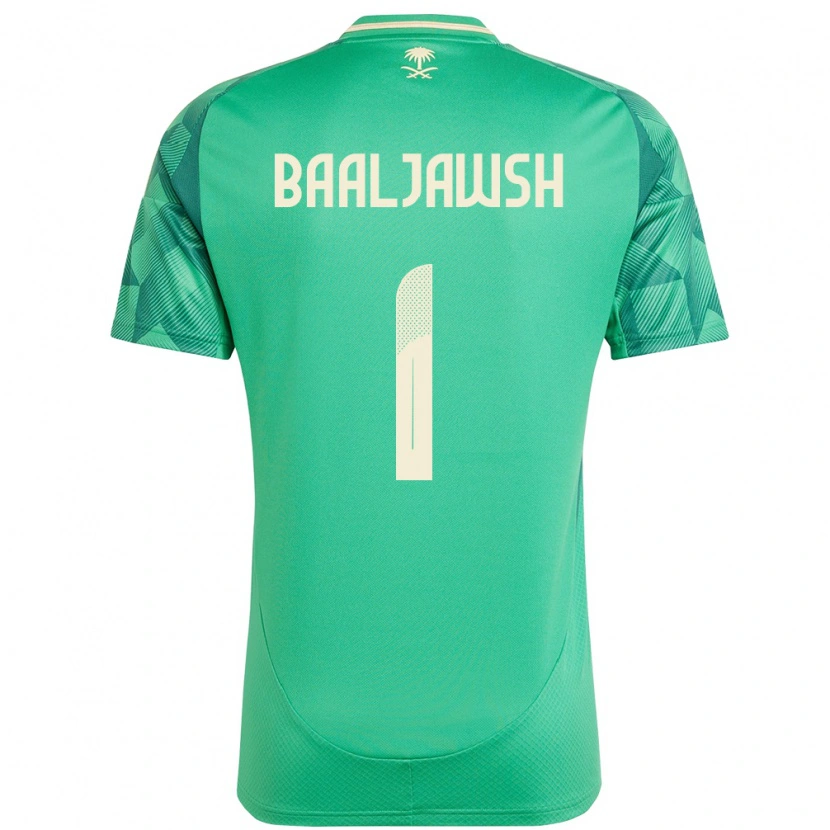 Danxen Bambino Maglia Arabia Saudita Turki Baaljawsh #1 Verde Kit Gara Home 24-26 Maglietta