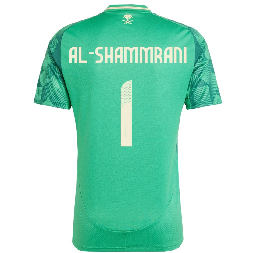 Danxen Bambino Maglia Arabia Saudita Faisal Al-Shammrani #1 Verde Kit Gara Home 24-26 Maglietta