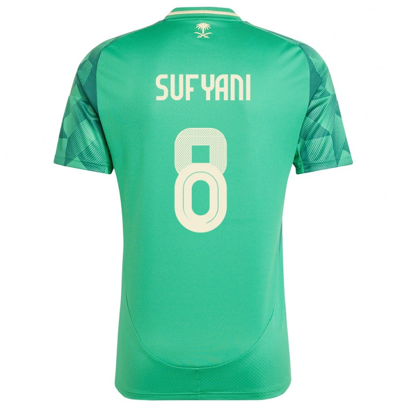 Danxen Bambino Maglia Arabia Saudita Abdulrahman Sufyani #8 Verde Kit Gara Home 24-26 Maglietta