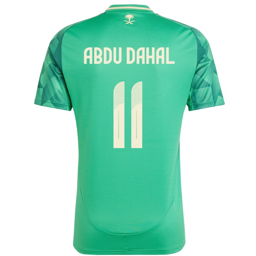 Danxen Bambino Maglia Arabia Saudita Sabri Abdu Dahal #11 Verde Kit Gara Home 24-26 Maglietta