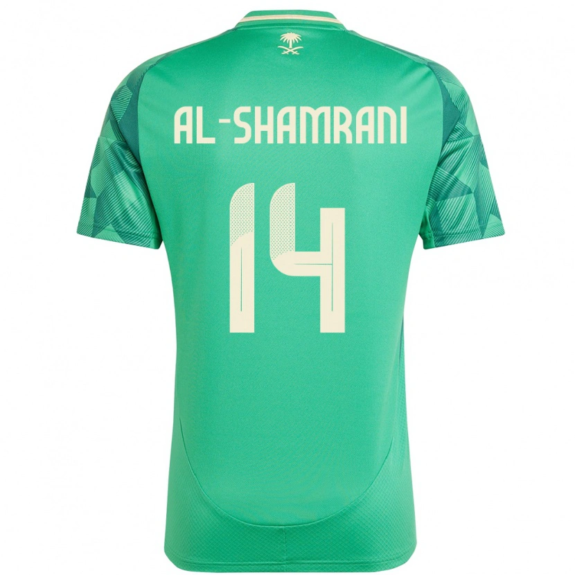 Danxen Bambino Maglia Arabia Saudita Farhah Al-Shamrani #14 Verde Kit Gara Home 24-26 Maglietta