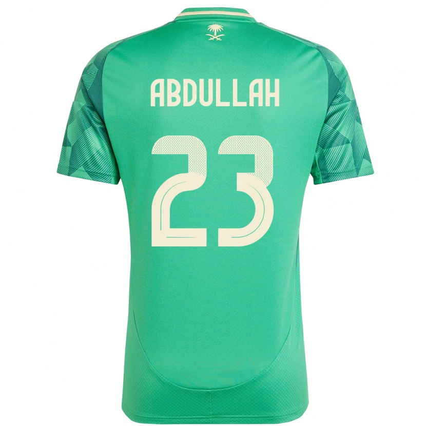 Danxen Bambino Maglia Arabia Saudita Nawaf Abdullah #23 Verde Kit Gara Home 24-26 Maglietta