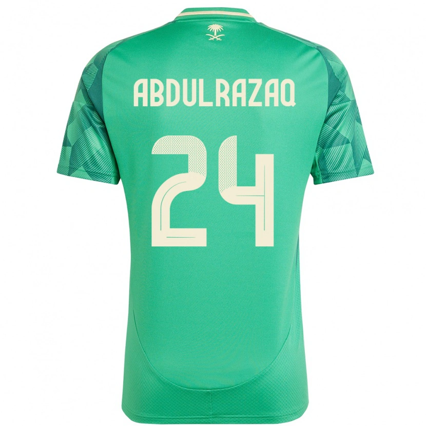 Danxen Bambino Maglia Arabia Saudita Aseel Abdulrazaq #24 Verde Kit Gara Home 24-26 Maglietta