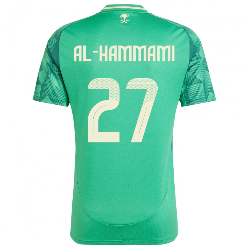 Danxen Bambino Maglia Arabia Saudita Hammam Al-Hammami #27 Verde Kit Gara Home 24-26 Maglietta