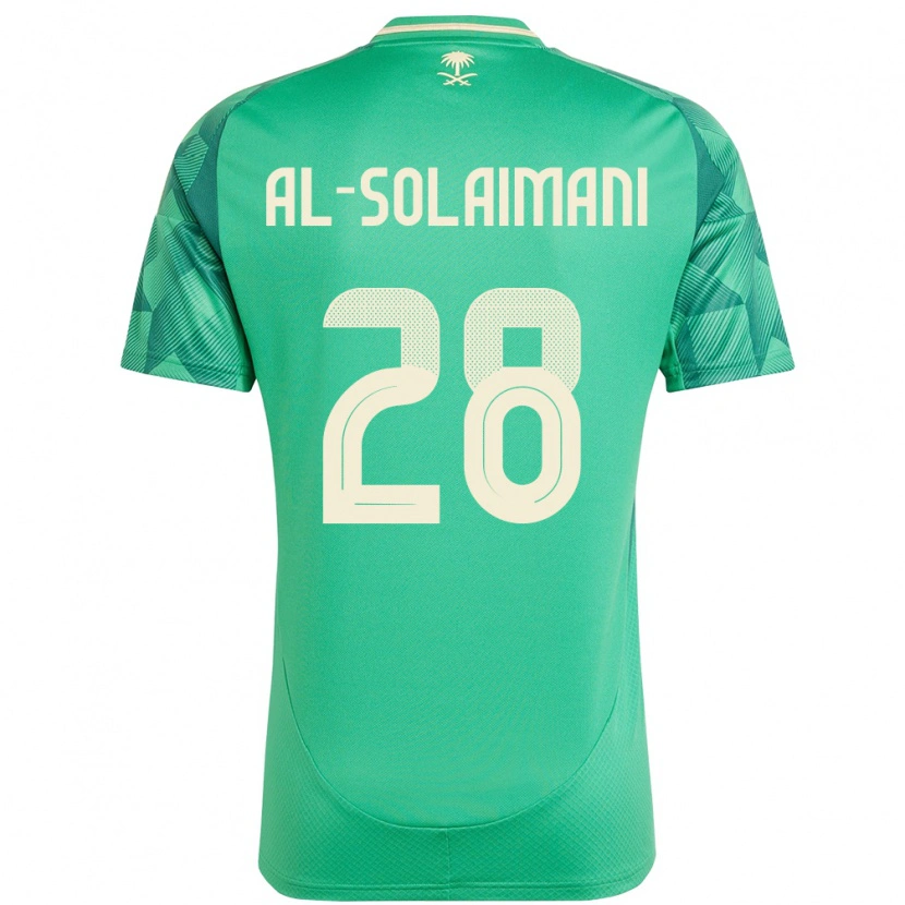 Danxen Bambino Maglia Arabia Saudita Solaiman Al-Solaimani #28 Verde Kit Gara Home 24-26 Maglietta