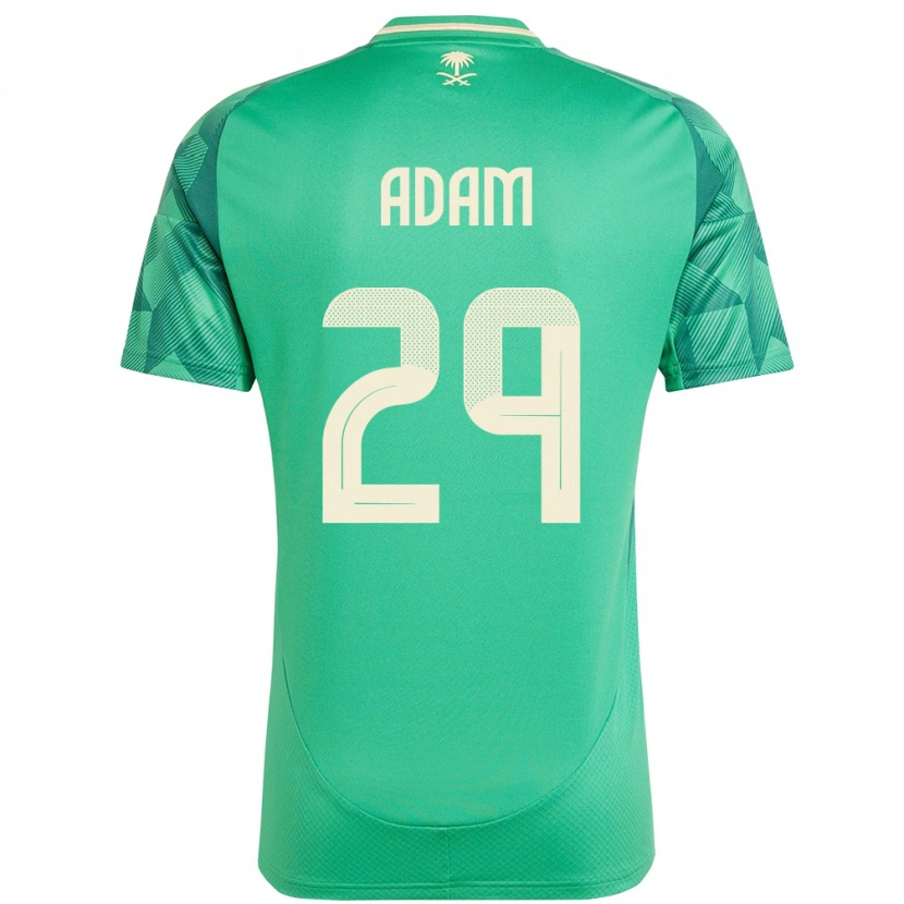 Danxen Bambino Maglia Arabia Saudita Hamed Adam #29 Verde Kit Gara Home 24-26 Maglietta