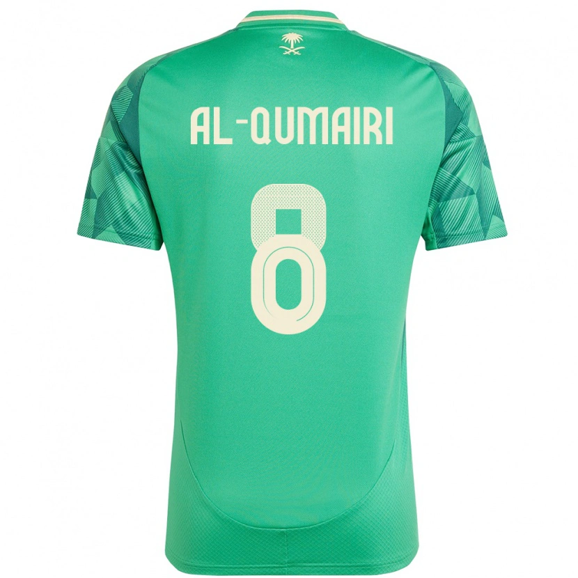 Danxen Bambino Maglia Arabia Saudita Nawaf Al Qumairi #8 Verde Kit Gara Home 24-26 Maglietta