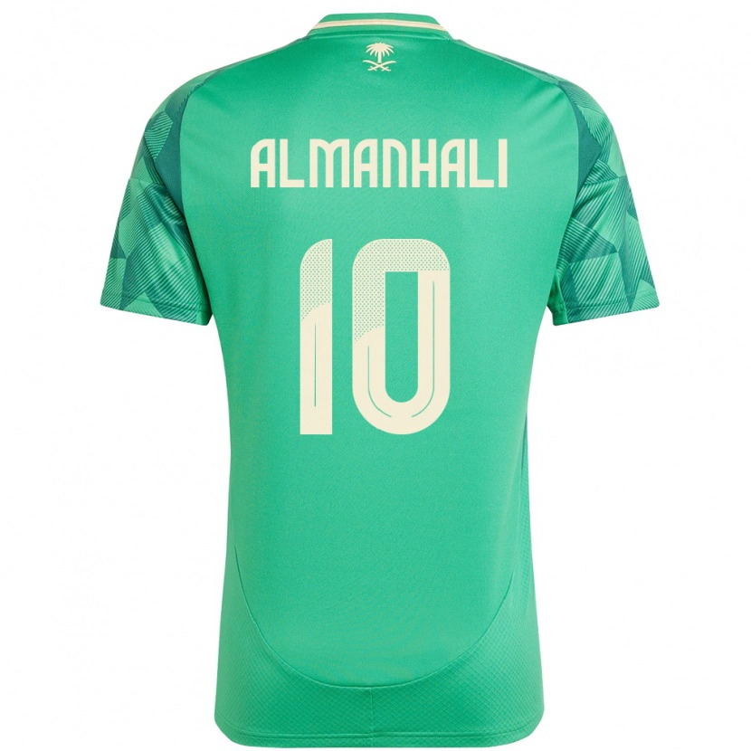 Danxen Bambino Maglia Arabia Saudita Suwailem Almanhali #10 Verde Kit Gara Home 24-26 Maglietta