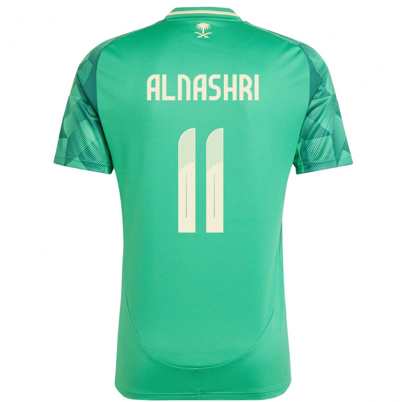 Danxen Bambino Maglia Arabia Saudita Awad Alnashri #11 Verde Kit Gara Home 24-26 Maglietta