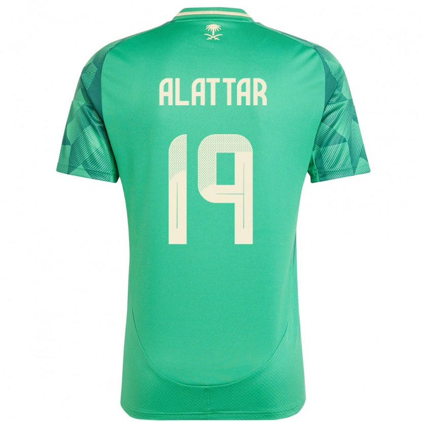 Danxen Bambino Maglia Arabia Saudita Ramiz Alattar #19 Verde Kit Gara Home 24-26 Maglietta