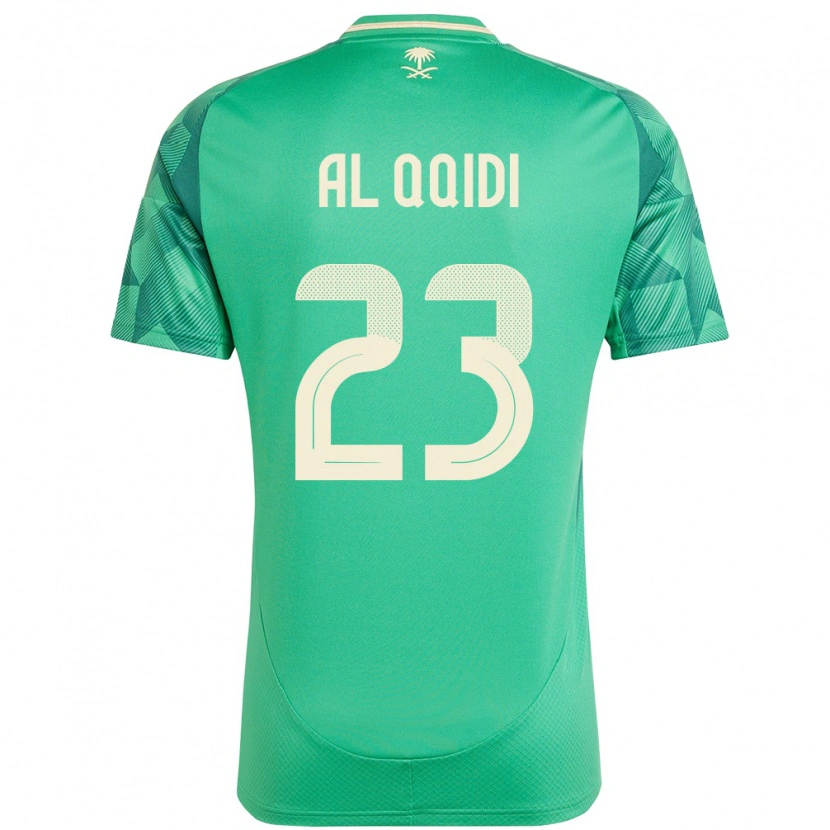 Danxen Bambino Maglia Arabia Saudita Nawaf Al Qqidi #23 Verde Kit Gara Home 24-26 Maglietta