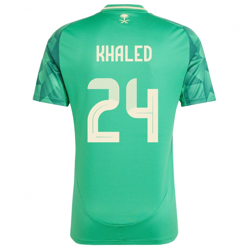 Danxen Bambino Maglia Arabia Saudita Atheer Khaled #24 Verde Kit Gara Home 24-26 Maglietta