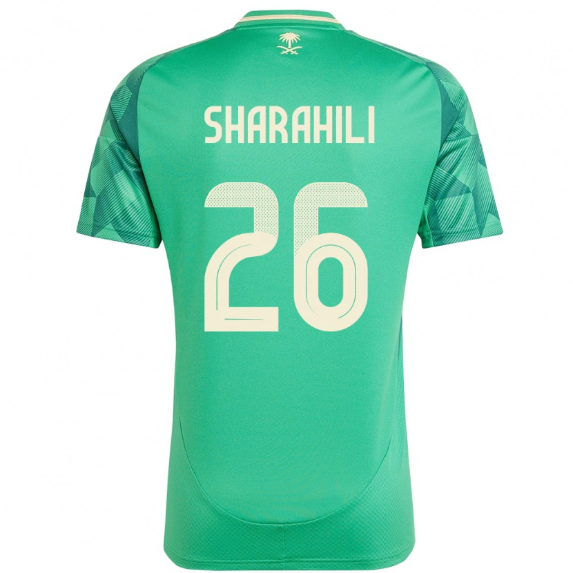 Danxen Bambino Maglia Arabia Saudita Riyadh Sharahili #26 Verde Kit Gara Home 24-26 Maglietta