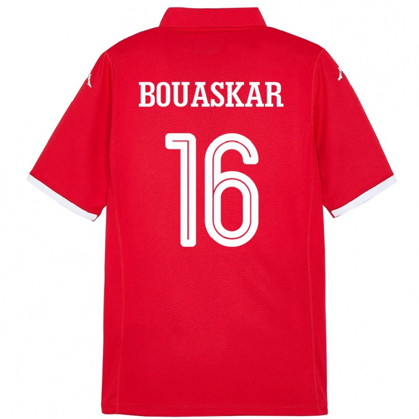 Danxen Bambino Maglia Tunisia Slim Bouaskar #16 Rosso Kit Gara Home 24-26 Maglietta