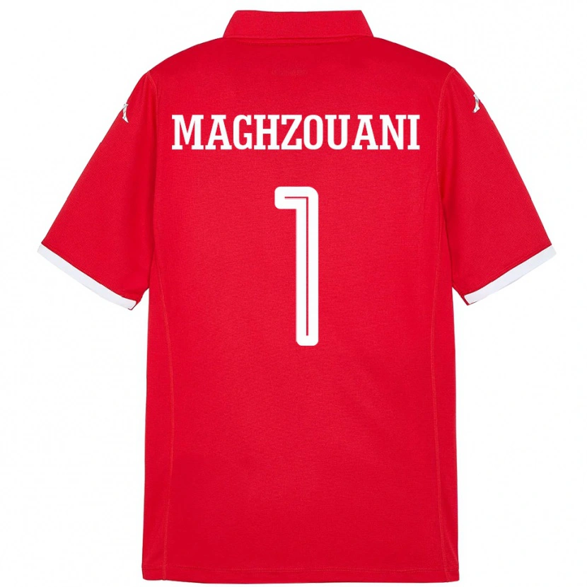Danxen Bambino Maglia Tunisia Wassim Maghzouani #1 Rosso Kit Gara Home 24-26 Maglietta