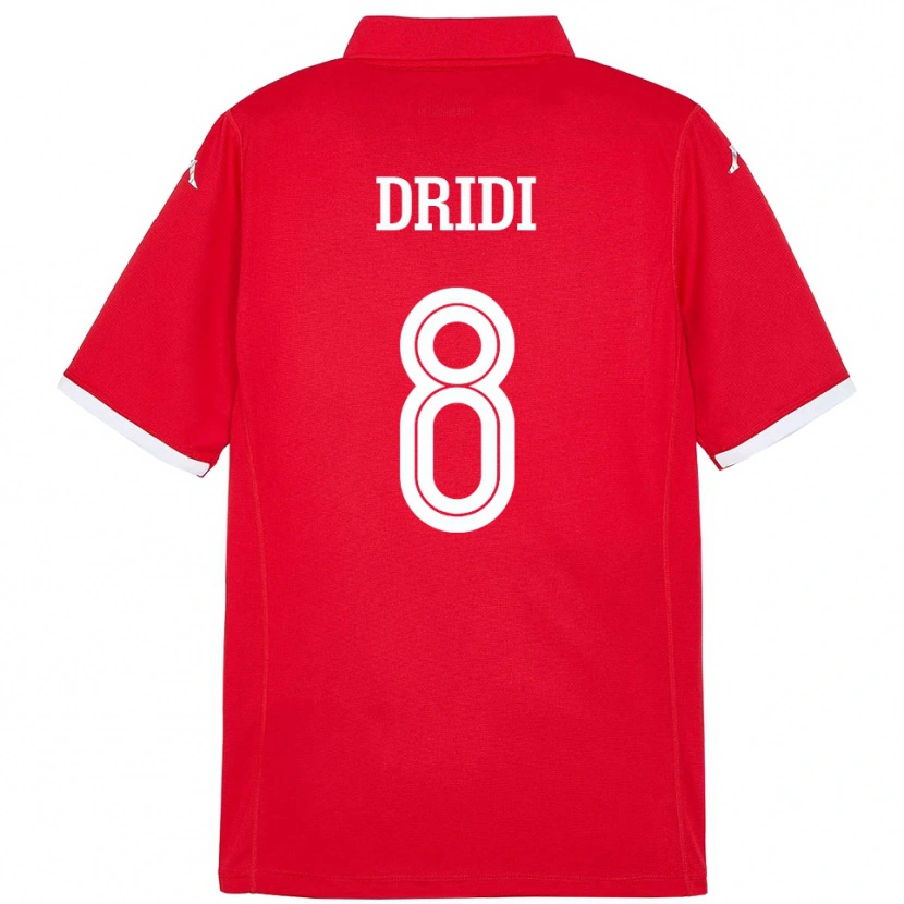 Danxen Bambino Maglia Tunisia Yassine Dridi #8 Rosso Kit Gara Home 24-26 Maglietta