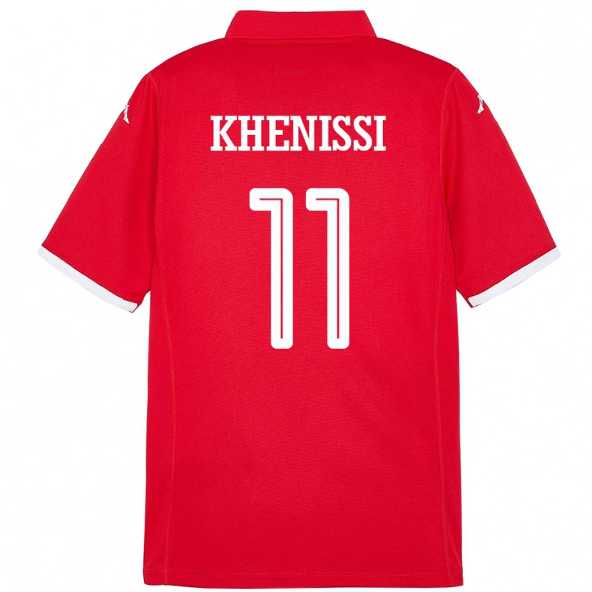 Danxen Bambino Maglia Tunisia Taha Yassine Khenissi #11 Rosso Kit Gara Home 24-26 Maglietta
