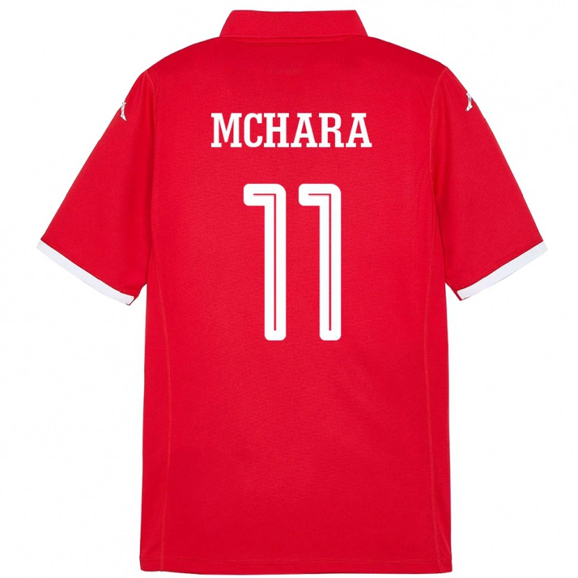Danxen Bambino Maglia Tunisia Imen Mchara #11 Rosso Kit Gara Home 24-26 Maglietta