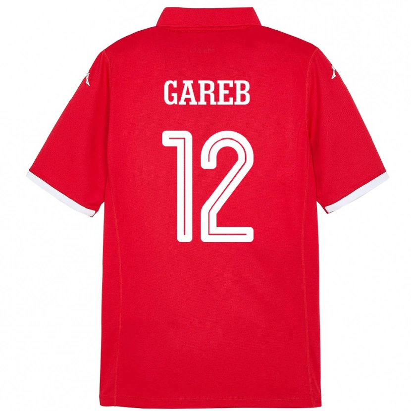 Danxen Bambino Maglia Tunisia Adem Gareb #12 Rosso Kit Gara Home 24-26 Maglietta