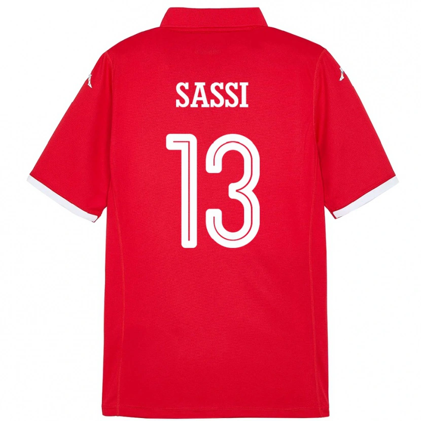 Danxen Bambino Maglia Tunisia Ferjani Sassi #13 Rosso Kit Gara Home 24-26 Maglietta