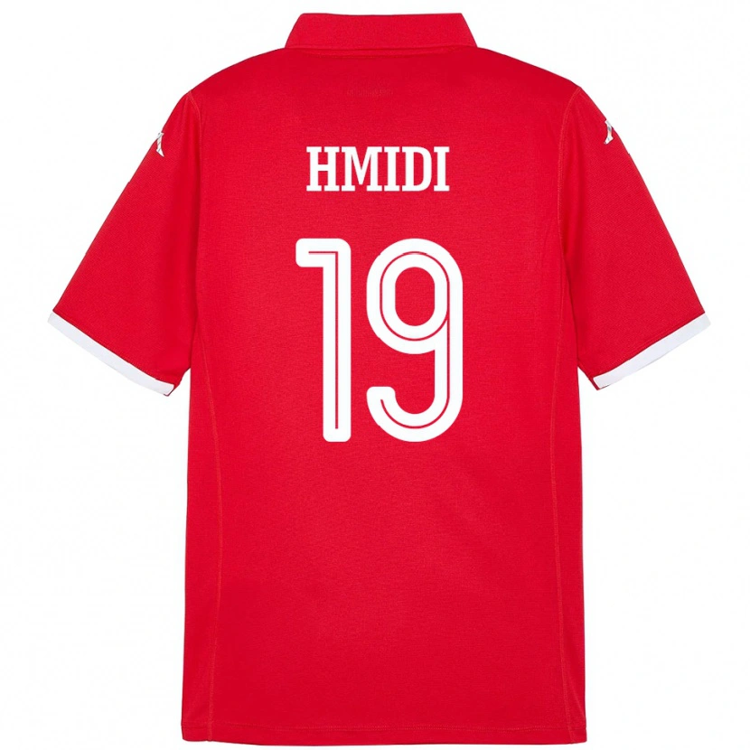 Danxen Bambino Maglia Tunisia Baraket Hmidi #19 Rosso Kit Gara Home 24-26 Maglietta