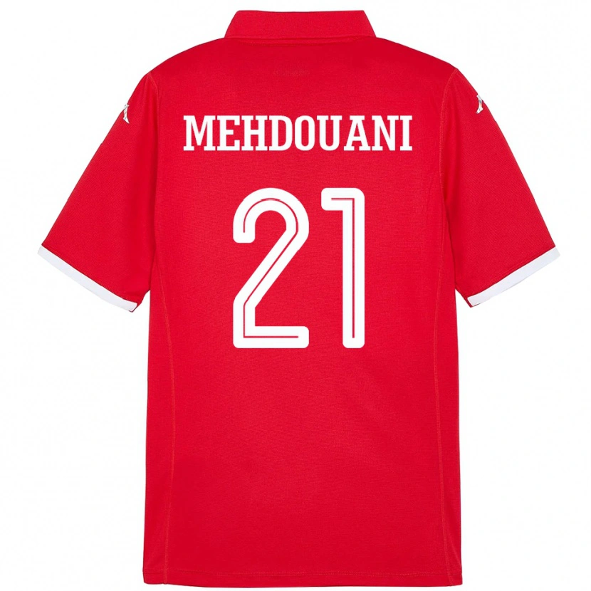 Danxen Bambino Maglia Tunisia Firas Mehdouani #21 Rosso Kit Gara Home 24-26 Maglietta