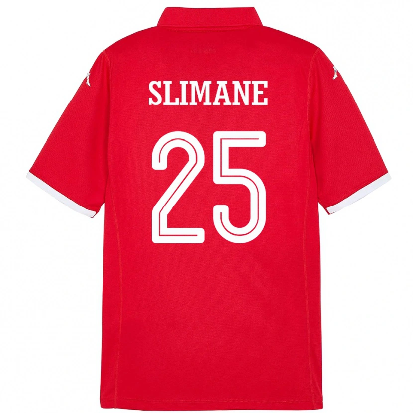 Danxen Bambino Maglia Tunisia Anis Ben Slimane #25 Rosso Kit Gara Home 24-26 Maglietta