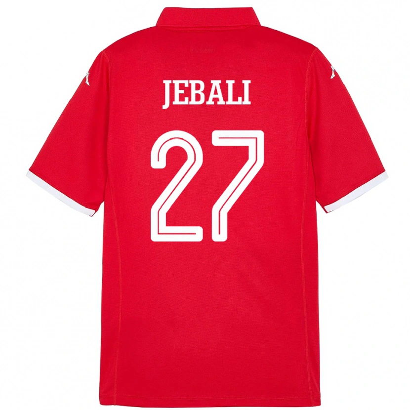 Danxen Bambino Maglia Tunisia Issam Jebali #27 Rosso Kit Gara Home 24-26 Maglietta