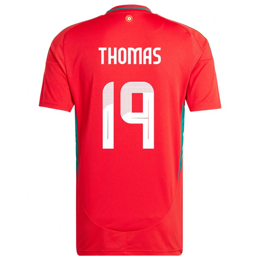 Danxen Bambino Maglia Galles Sorba Thomas #19 Rosso Kit Gara Home 24-26 Maglietta