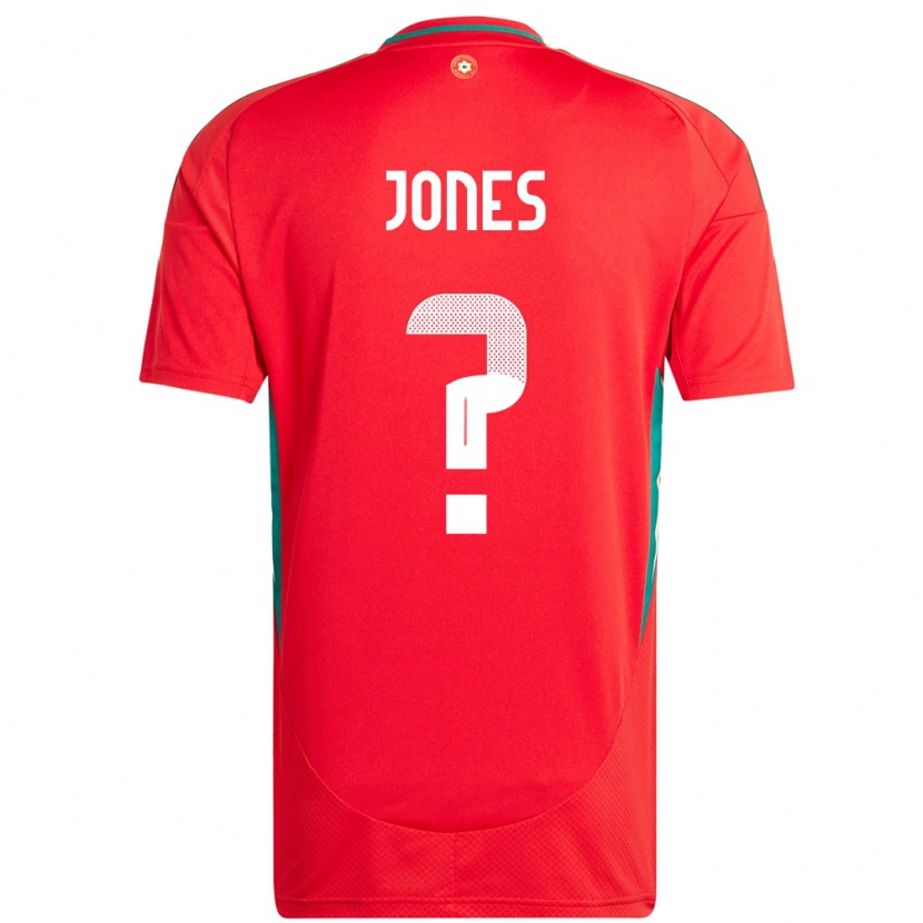 Danxen Bambino Maglia Galles Iestyn Jones #0 Rosso Kit Gara Home 24-26 Maglietta