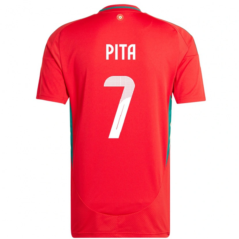 Danxen Bambino Maglia Galles Shea Pita #7 Rosso Kit Gara Home 24-26 Maglietta