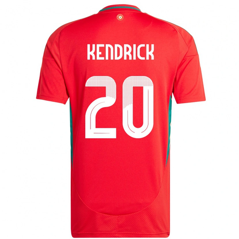Danxen Bambino Maglia Galles Levi Kendrick #20 Rosso Kit Gara Home 24-26 Maglietta