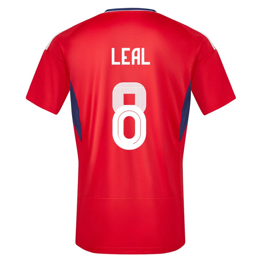 Danxen Bambino Maglia Costa Rica Randall Leal #8 Rosso Kit Gara Home 24-26 Maglietta
