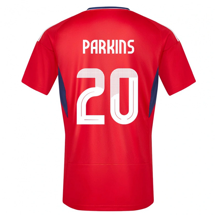 Danxen Bambino Maglia Costa Rica Rashir Parkins #20 Rosso Kit Gara Home 24-26 Maglietta