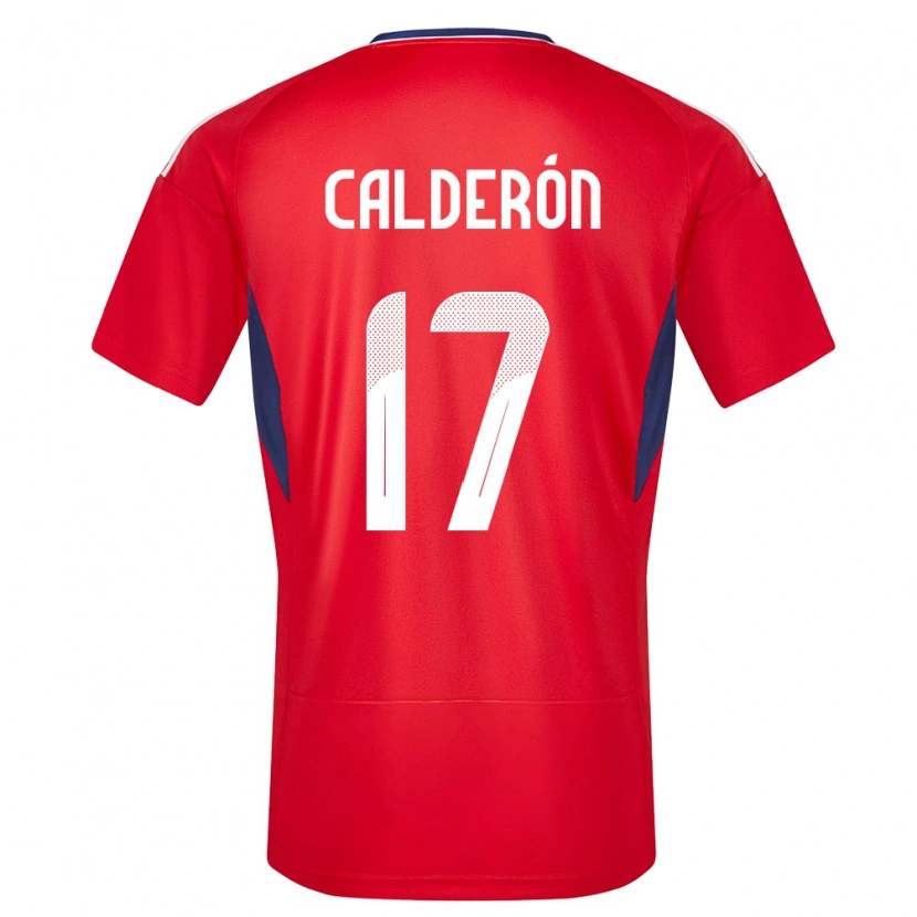 Danxen Bambino Maglia Costa Rica Brayan Calderón #17 Rosso Kit Gara Home 24-26 Maglietta