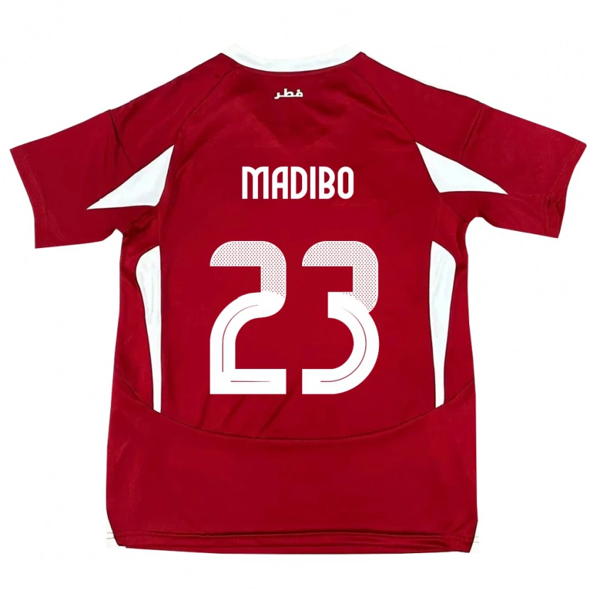 Danxen Bambino Maglia Qatar Assim Madibo #23 Rosso Kit Gara Home 24-26 Maglietta