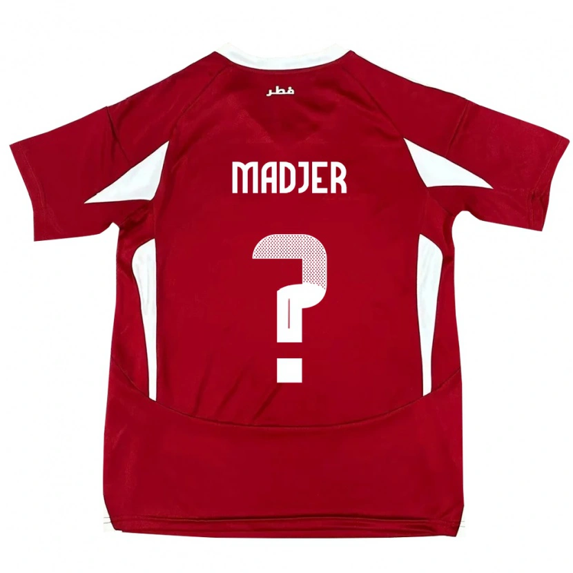 Danxen Bambino Maglia Qatar Lotfi Madjer #0 Rosso Kit Gara Home 24-26 Maglietta