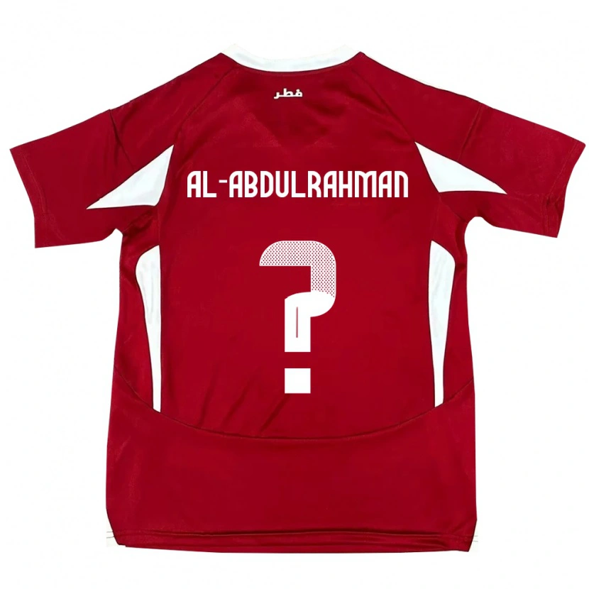 Danxen Bambino Maglia Qatar Sultan Majed Al-Abdulrahman #0 Rosso Kit Gara Home 24-26 Maglietta