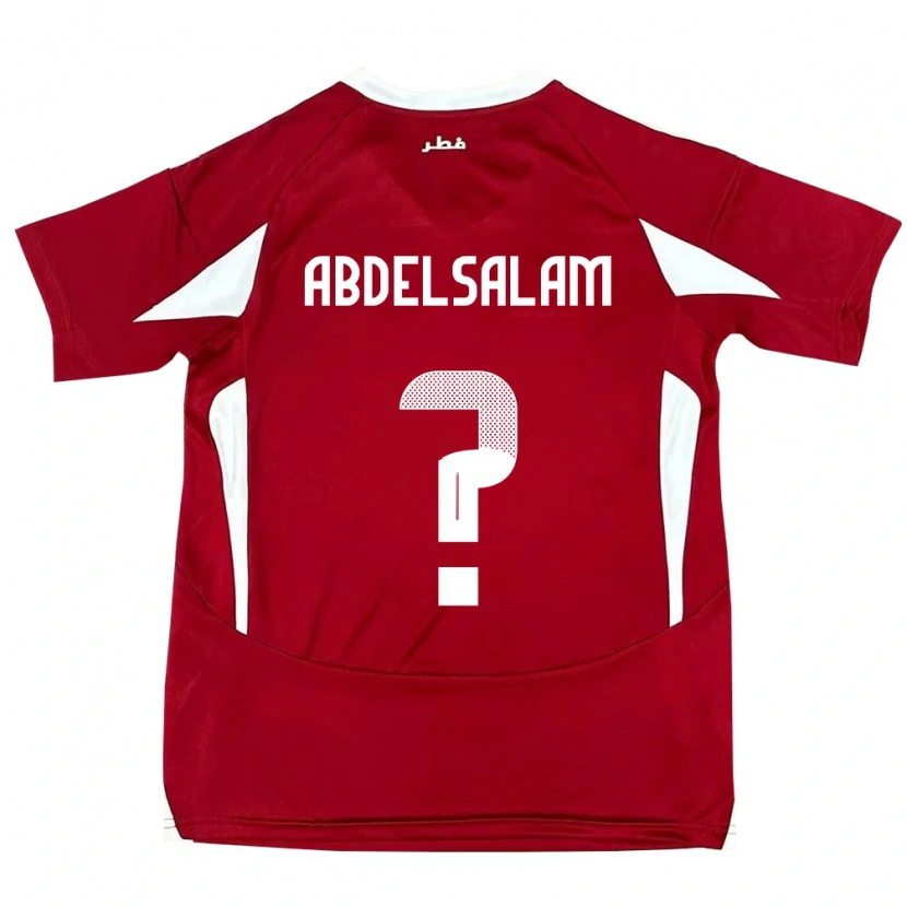 Danxen Bambino Maglia Qatar Nasser Abdelsalam #0 Rosso Kit Gara Home 24-26 Maglietta