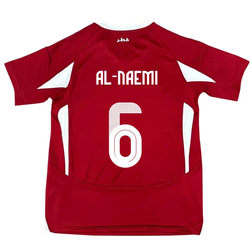 Danxen Bambino Maglia Qatar Reem Al Naemi #6 Rosso Kit Gara Home 24-26 Maglietta