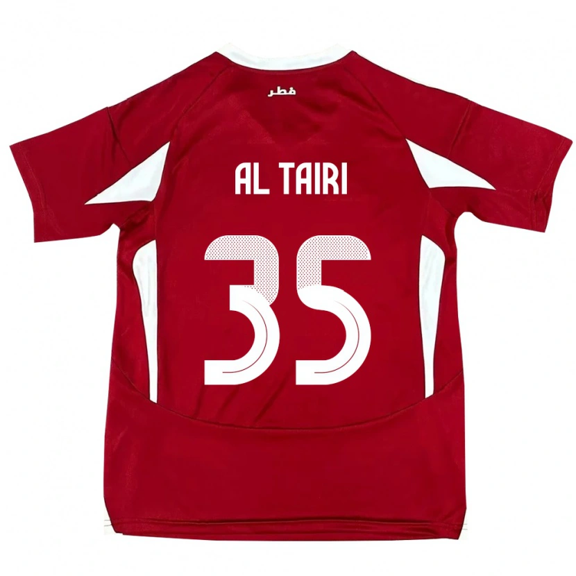 Danxen Bambino Maglia Qatar Osamah Al Tairi #35 Rosso Kit Gara Home 24-26 Maglietta