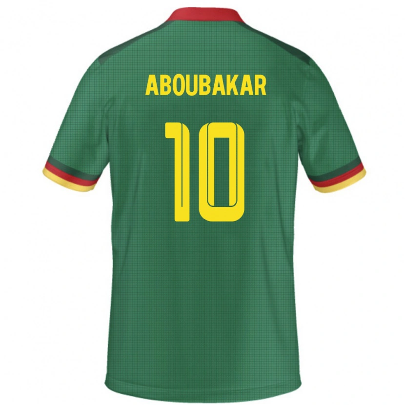 Danxen Bambino Maglia Camerun Vincent Aboubakar #10 Verde Kit Gara Home 24-26 Maglietta