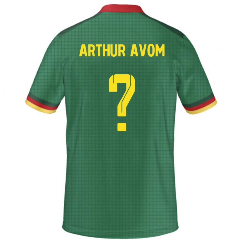 Danxen Bambino Maglia Camerun Arthur Avom #0 Verde Kit Gara Home 24-26 Maglietta