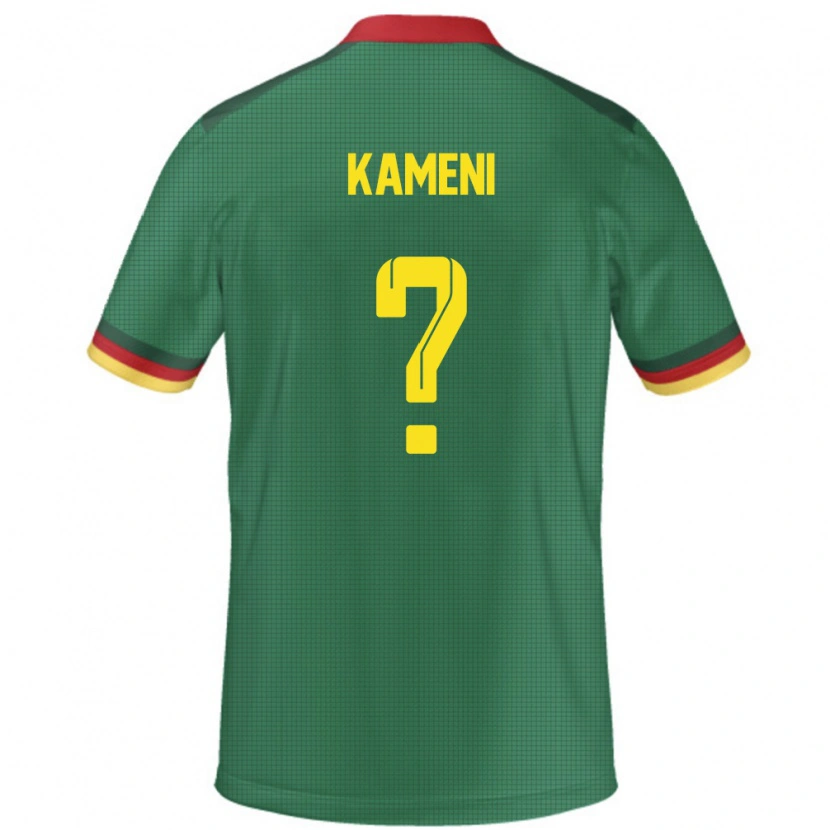 Danxen Bambino Maglia Camerun Junior Kameni #0 Verde Kit Gara Home 24-26 Maglietta