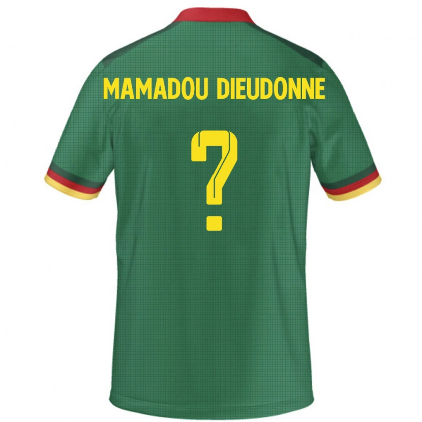 Danxen Bambino Maglia Camerun Malik Mamadou Dieudonne #0 Verde Kit Gara Home 24-26 Maglietta