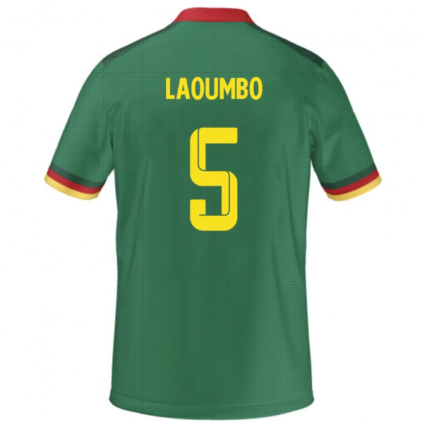 Danxen Bambino Maglia Camerun Bere Laoumbo #5 Verde Kit Gara Home 24-26 Maglietta