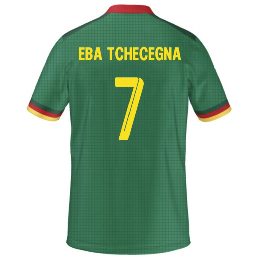Danxen Bambino Maglia Camerun Arnold Eba Tchecegna #7 Verde Kit Gara Home 24-26 Maglietta
