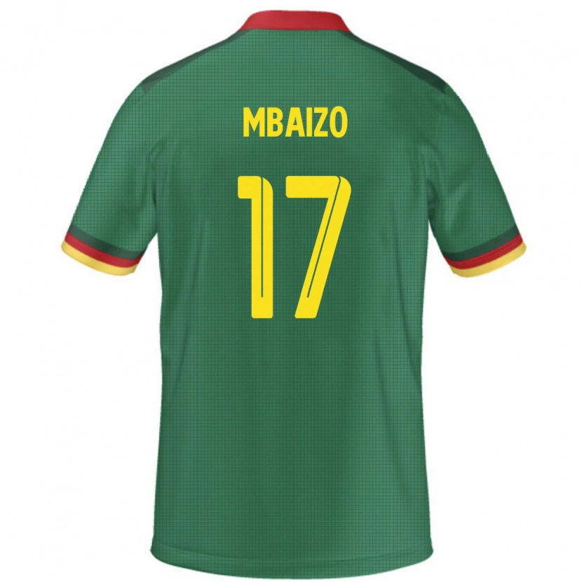 Danxen Bambino Maglia Camerun Olivier Mbaizo #17 Verde Kit Gara Home 24-26 Maglietta